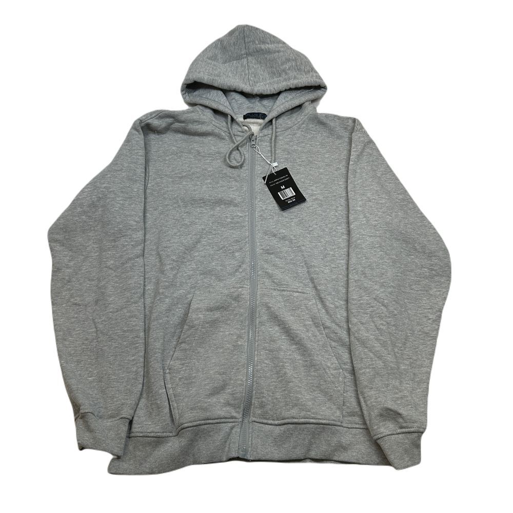 Galaxy Blue Ice Fleece-Lined Full-Zip‎ Hoodie Mens Medium Heather Grey $52